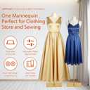 Sewing Adjustable Mannequin Torso for Female: Adjustable Height from 47.2 to 74.8 Inch Mannequin - Pinnable Female Dress Form with Support Metal Base for Dress Display and Sewing., Standard