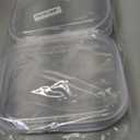 Clear Hard Shell Zipper Case,6PCS Transparent Clear Zipper Pouches,Hard Side Plastic Case Set,Portable Travel Storage Organizer Bins