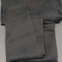 Easy Home 3 Piece Solid Color Blackout Window Curtain Set with Tiers and Valance Rod Pocket Thermal Privacy Curtain Tiers for Kitchen, Living Room, Bathroom Shades, W27 x L36 Inch,(Dark Gray)