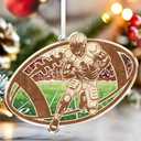 ZAGKOO Football Christmas Ornaments - Football Gifts for Boys, Foot Ball Fans, Players, Coaches - Cool Sports Christmas Ornaments Gift Exchange Ideas - Xmas Ornament Decorations 2025
