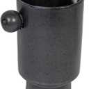 Creative Co-Op Modern Small Stoneware Pitcher or Vase, Charcoal Grey (24 oz.)