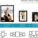 PEALSN 7 Pack Collage Picture Frames, Gallery Wall Frame Set with One 11x14, Two 5x7, and Four 4x6, Multiple Photo Frames for Wall Gallery Decor, Black