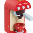 Le Toy Van - Honeybake Premium Wooden Cafe Machine Set - Pretend Kitchen and Cafe Play Toy Set | Kids Role Play Toy Kitchen Accessories (TV299), Small (Red)