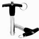 1Pc Stainless Steel T - Handle Lock Pins, 0.63""Pin Dia. 3.15""Usage Length Push-Button Quick Release Pin Safety Pin Handle Stop Pin with Lanyard Cable (Pin Dia(MM):16, Usage Length(MM):80)