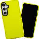 SteepLab Barrier Case for Samsung Galaxy S25, Impact Absorbing 360 Degree Protection with Raised Bezel and Eye-Catching Colors (Hi-Energy Neon Yellow)