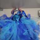 Halloween Tutu Costume Blue Dress with Headband, Size 7-8Y