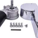 Solarhome 12V 2.0 HP 90:1 45RPM 1500 Watt Dump Truck Roll Tarp Motor with Chrome Cover