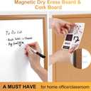 ARCOBIS Cork Board White Board Combo with MDF Wood Frame