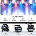 Mini Stage Lights, Corded 4 * 8w Led Par Lights, Lightweight RGBW 4 in 1 LED Stage Lights with DMX512, Sound-Activated Controlled, 4/8 CH Par Lights for Home, Party, Show, Event, 2 Pack
