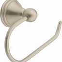 Moen Preston Collection Spot Resist Brushed Nickel Single Post Toilet Paper Holder, Wall Mounted Toilet Roll Holder, DN8408BN (2-3/8 x 6-1/2 Inch)