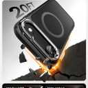 3 x i-Blason for iPhone Air Case MagSafe with Stand [9H Tempered Glass Screen Protector] [Camera Control Button] Military-Grade Protection Full-Body Heavy Duty Magnetic Case for iPhone 17 Air 6.5'', Black
