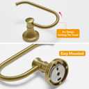 BESy Brushed Gold Toilet Tissue Paper Holder Brushed Gold Bathroom Accessories Toilet roll Paper Hanger, Wall Mounted, Rustproof