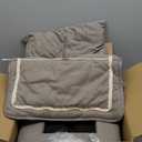 Best Pet Supplies Dog House Bed Crate Mat Tent Indoor Round Soft Plush for Small, Medium, and Large Breeds - Light Brown, 16 x 16 x 14"