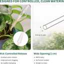 Soilagua 13 oz Extra Large Wick-Controlled Plant Watering Globes, Self Watering Globes for Everyday and Vacation Use, Iridescent Glass Water Bulbs, Automatic Plant Waterer, 4 Pack