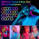 10.3" Ring Light with Tripod and Phone iPad Holder,Selfie Ring Light with 51 Color Mode,Circle Lighting for iPhone,Dimmable LED Phone Ringlight with Stand for Makeup/Video Recording/Photography/TikTok