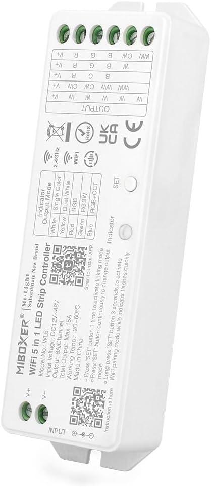 WL5 5 in 1 LED Strip Controller WiFi+2.4G
