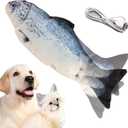VAIZIQ Flopping Fish Electric Dog Toy, Realistic Flopping Fish Dog Exercise Toy, Interactive Pet Toys for Small and Medium Dogs