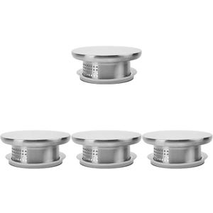 Stainless Steel Replacement Pitcher Lid Set 4Pcs with Dual Water Outlets Universal Cold Water Jug Lid for Home and Restaurant Use