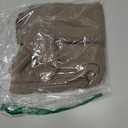 QUALFORT Women's 100% Cotton Short Sleeve Sweater Lightweight Ribbed Knit Office Layering Pullover Crewneck Work Casual Top, Khaki,  L