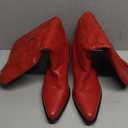 Pasuot Western Cowboy Boots for Women - Knee High Wide Calf Cowgirl Boots, Slip On Pointed Toe Chunky Heel Fashion Retro Classic Pull On Tall Boot for ladies Party concert, Red, 12