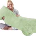 Large Memory Foam Body Pillow with Removable Long Firm 20x54 Body Pillow Cases for Bed Green Pregnancy Custom Body Pillows Snuggles Pillows Body Machine Washable