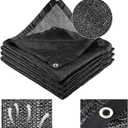 Cliselda 70%-80% Black Shade Cloth for Patio, 10 x 50ft UV Resistant Sun Shade Mesh Net with Grommets, Mesh Tarp Plant Shade Cover for Plants Garden Greenhouse Backyard Outdoor