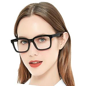 AEZUNI Large Square Reading Glasses Women Trendy Readers Retro Style 1.0 1.25 1.5 1.75 2.0 2.25 2.5 2.75 3.0 3.5 4.0 5.0 6.0(Black, 1.75)