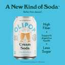 OLIPOP Prebiotic Soda Pop, Cream Soda, Pantry Pack Packed with Prebiotics, Fiber, and Botanicals, Gluten Free, Vegan, GMO Free, 12oz (12-Cans)