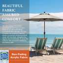 EliteShade USA 10-Year-Non-Fading 9Ft Market Patio Umbrella, UPF 50+ UV Protection Performance Sun Umbrella, Heavy Duty Commercial Grade Outdoor Table Umbrella with Crank & Tilt, Windproof Vented Top for Garden, Pool, Deck and Outdoor Playsets, Antique Beige