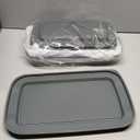 8-Piece Deep Glass Baking Dish Set with Plastic lids,Rectangular Glass Bakeware Set with Lids, Baking Pans for Lasagna, Leftovers, Cooking, Kitchen, Freezer-to-Oven and Dishwasher, Gray