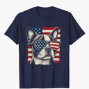 Boston Terrier Patriotic 4th of July USA Flag Dog lovers T-Shirt, Size L
