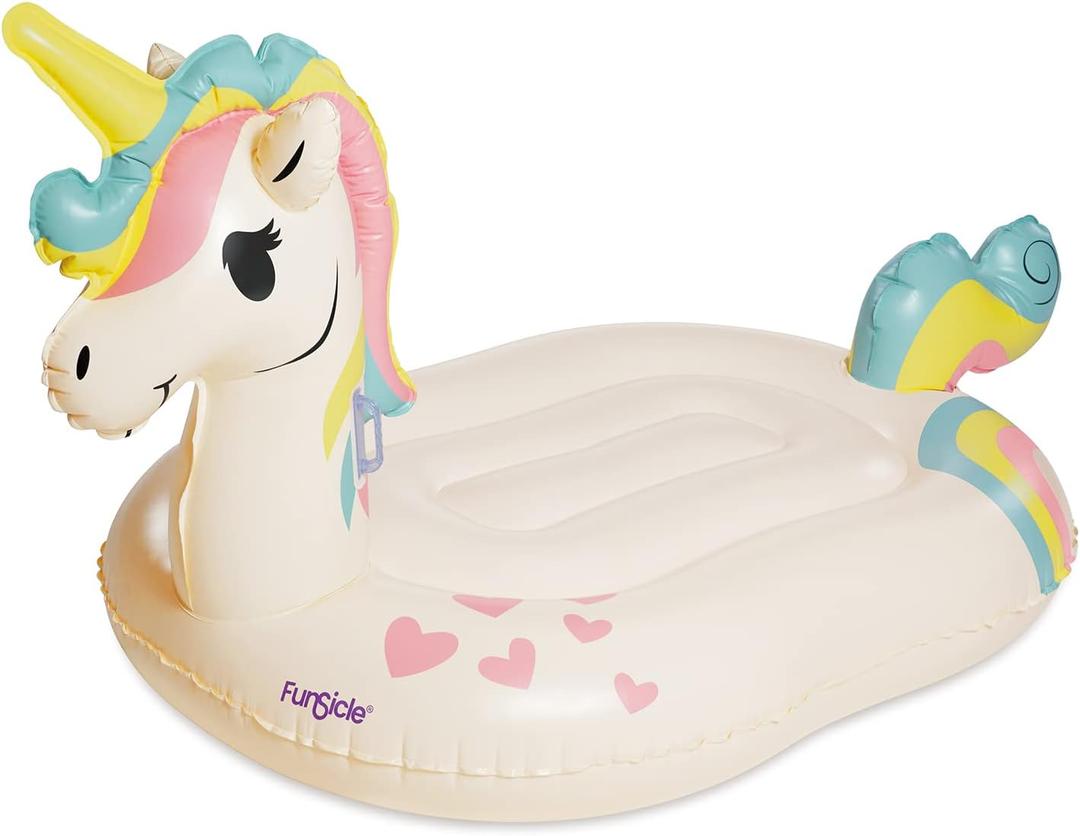 Funsicle Giant Inflatable Unicorn Magic Ride-On Pool Float, Adult-Sized