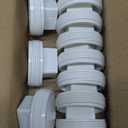 10Pack 2 Inch PVC Male Threaded Pipe End Cap SCH40 PVC Pipe Male Thread Plug 2" PVC NPT Male End Cap Adaptor, PVC Cleanout End Cap Plug, PVC NPT Male Plug Pipe Fitting for Plumbing Water Line