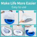Bedpan Set with 30 Absorbent Pads Gel and 30 Disposable Liners, Bed Pan for Elderly Females Women, Bedpan with Liners for Men Male