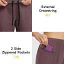 baleaf Women's Athletic Pants Quick Dry Joggers Water Resistant Lightweight Cycling Hiking Ankle Zipper Pockets UPF 50+ (Brown, M)