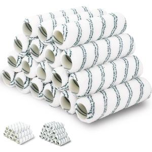 18 Pack 9" x 1/2" Nap Microfiber Paint Roller Covers, Lint-Free Microfiber Covers Refills, Naps for 9 Inch Roller Frame, Ideal for All Paints and Stains, House Painting Supplies