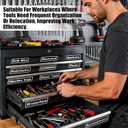 12 PCS Magnetic Tool Box Labels, Toolbox Labels Magnetic, General Tool Box Organize Accessories, Reusable Tags for Steel Toolboxes, Carts, Drawers, Cabinets & Workshop Storage (Red)