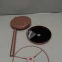 360 Rotating Sunglasses Organizer With Mirror, Metal Glasses Holder Stand, Sunglass Storage Display Eyewear Eyeglasses Rack with Tray for Desk Nightstand Dresser Table Countertop Bedroom, Rose Gold