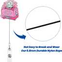 3 x Let's Get This Bread Funny Pink Toaster Nurse Badge Reel, Cute Retractable ID Medical Badge Holder, Name Tag Badge Clip for RN LPN CNA MA Night Shift Nurse Nursing Student Doctor Medical Social Worker