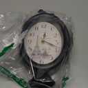 Vintage Table Clock with Bird, Desk and Shelf Decor Clock, French Paris Style, Antique Black Metal Mantel Clocks for Living Room, Farmhouse, Bedroom, Bedside, Gift (10" H x 5.9" W)