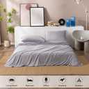 HOMFINE Cooling Blankets for Hot Sleepers - Summer Blanket Thin Lightweight Breathable Soft Double Side Enhanced Cooling for Bed Couch Sofa, Keep Cool for Night Sweats (Grey, 90 x 90 inches)