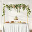 Over The Table Rod Stand with Clamps for Balloons, Flowers, and Decorations Perfect for Weddings, Parties, and Celebrations 33 to 93 Length, 13 to 55 Height, Gold