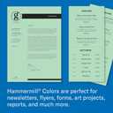 Hammermill Colored Paper, 20 lb Green Printer Paper, 8.5 x 11-1 Ream (500 Sheets) - Made in the USA, Pastel Paper, 103366R