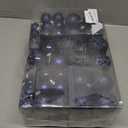 Christmas Balls Tree Ornaments Set, Shatterproof Xmas Decorations Set with Reusable Hand-held Gift Package for Holiday Indoor Tree Decor (100Pcs, Dark Blue)