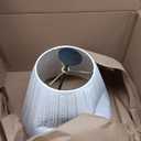 Aspen Creative 33026A, Transitional Pleated Empire Shape Spider Construction Lamp Shade in Rice White, 14" wide (7" x 14" x 11")