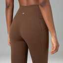 Colorfulkoala Women's Dreamlux High Waisted Workout Leggings 25" / 28" Inseam Yoga Pants with Pockets (Brown, XXL)