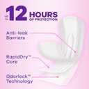 Always Discreet Incontinence Pads for Women with Bladder Leaks, Sensitive Skin Pads Moderate Absorbency, Regular Length, 57 Count