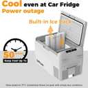 Setpower Car Refrigerator 50 Hours Backup Cooling 27 Quart 12 volt Fridge Portable Car Freezer 12V Coolers for Vehicles Electric Cooler for Car Camping Truck Van RV SUV Road Trip Travel (RF25 Grey)