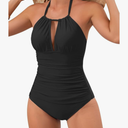 B2prity Women's Slimming One Piece Swimsuits Tummy Control Bathing Suit Halter Swimwear for Big Busted Curvy Woman, XL