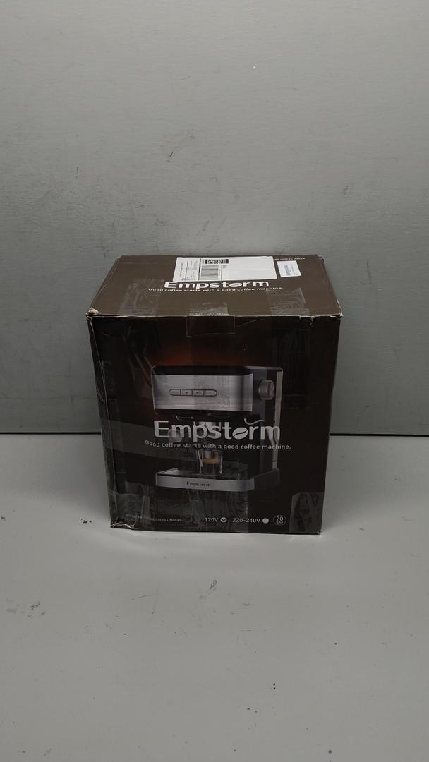 Empstorm Espresso Machine,20 Bar Semi-Automatic Espresso Maker with Milk Frother,Touch Screen Black Stainless Steel Coffee Machine with 40oz Removable Water Tank,Cappuccino,Latte,Americano for Home